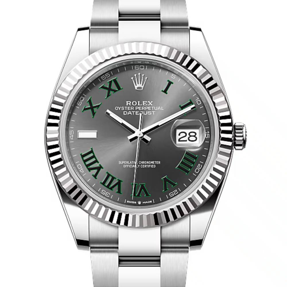 Rolex Datejust Wimbledon 41mm - Ref: 126334-0021 - Slate Grey Dial, Stainless Steel Oyster Bracelet Men's Watch