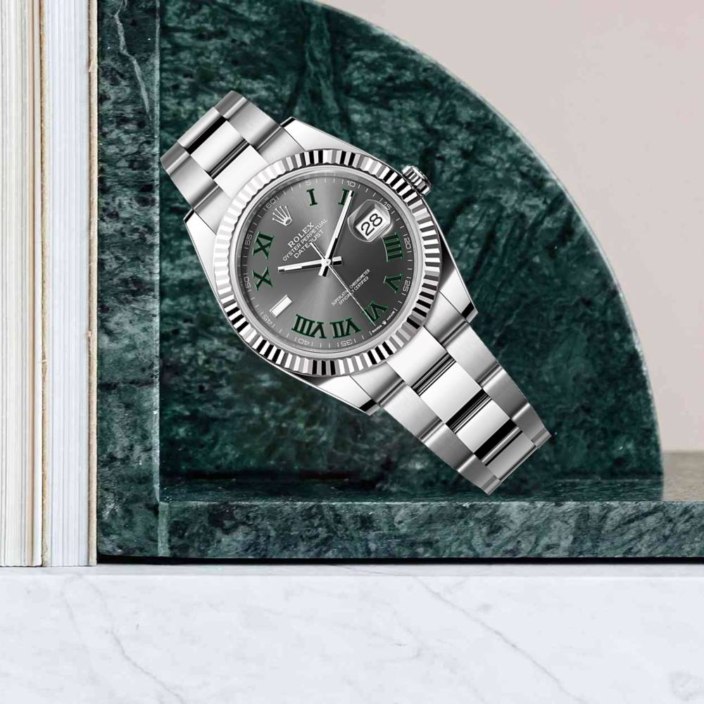 Rolex Datejust Wimbledon 41mm - Ref: 126334-0021 - Slate Grey Dial, Stainless Steel Oyster Bracelet Men's Watch