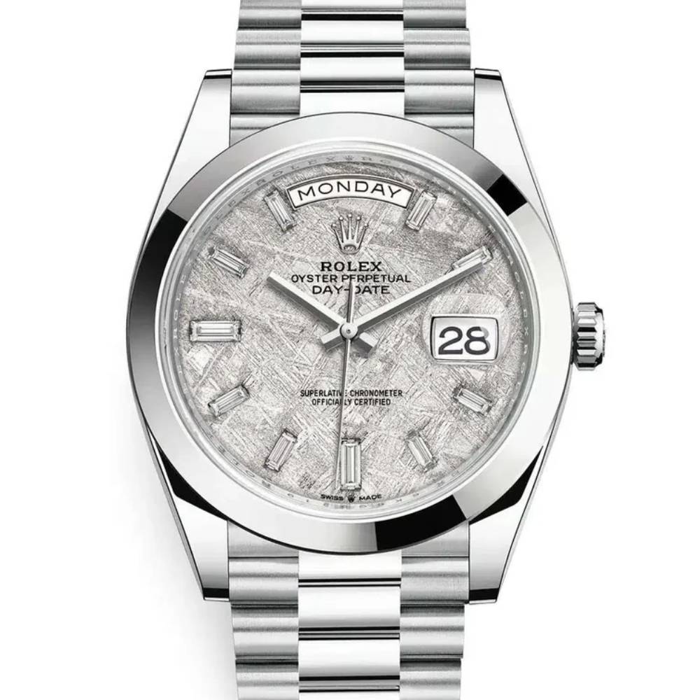 Rolex Day Date 40mm - Ref: 228206-0036 - Meteorite Diamond Dial, Platinum President Bracelet Men's Watch