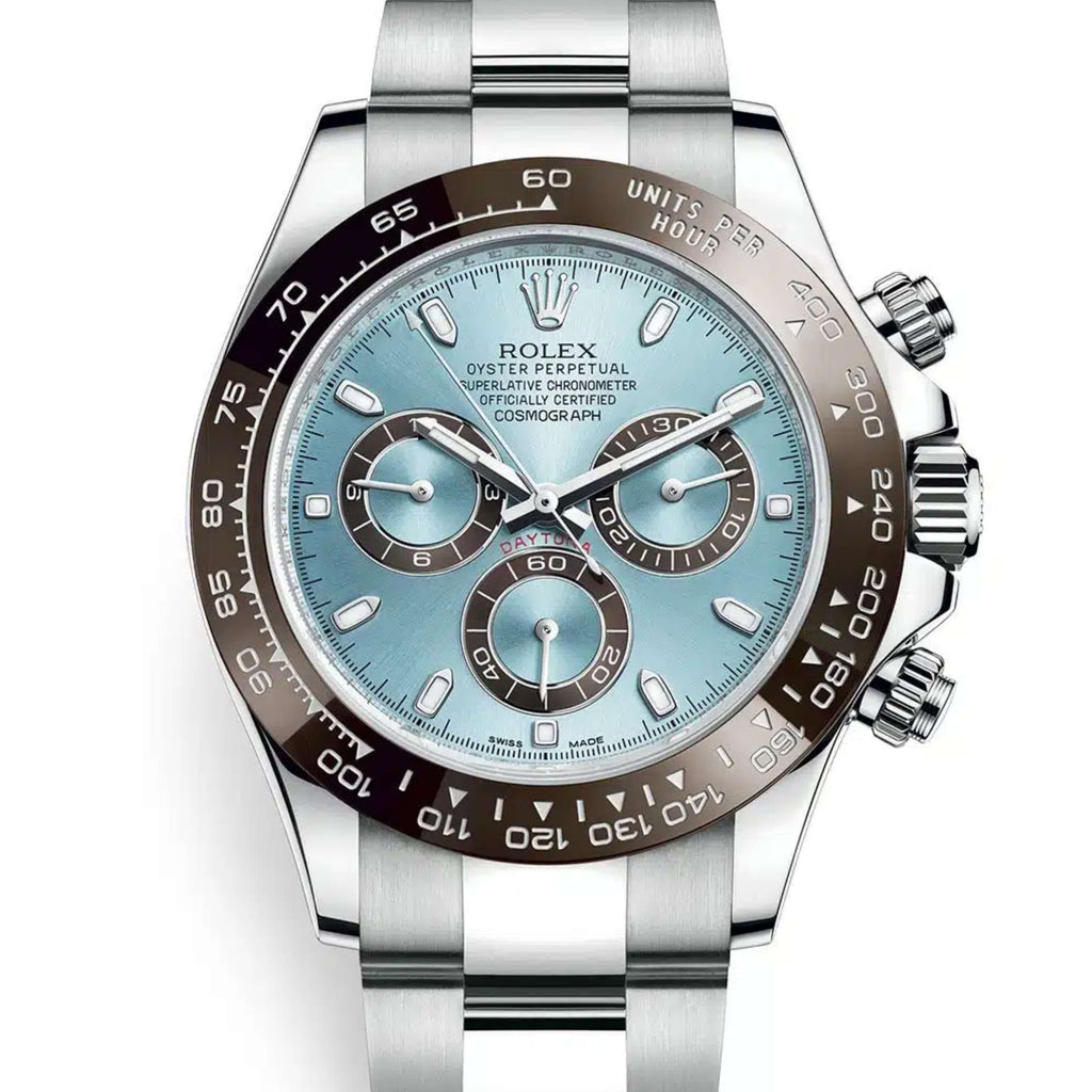 Rolex Daytona, Blue dial, Ceramic Bezel, Oyster bracelet, Platinum Watch 116506-0001