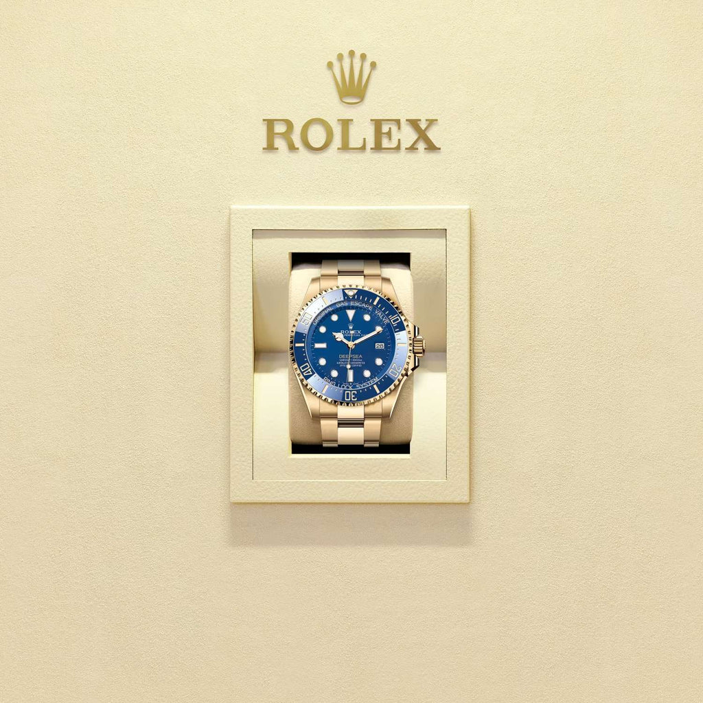 2024 Release Rolex Deepsea 44 mm | 18k Yellow Gold Oyster Bracelet | Blue dial Cerachrom bezel | 18k Yellow gold Case Men's Watch 136668lb-0001