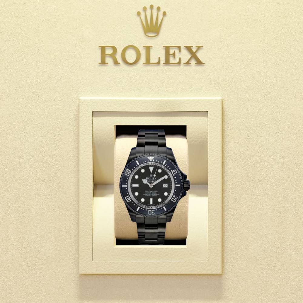 Rolex Deepsea / Sea Dweller 44mm - Ref: 116660 - Black Dial & Ceramic Bezel, Black PVD Stainless Steel Oyster Bracelet Watch