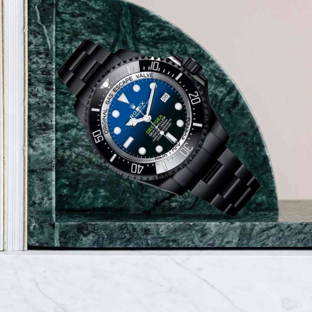 Rolex Deepsea / Sea Dweller 44mm - Ref: 126660-0002 - Blue Dial & Ceramic Bezel, Black PVD Stainless Steel Oyster Bracelet Watch