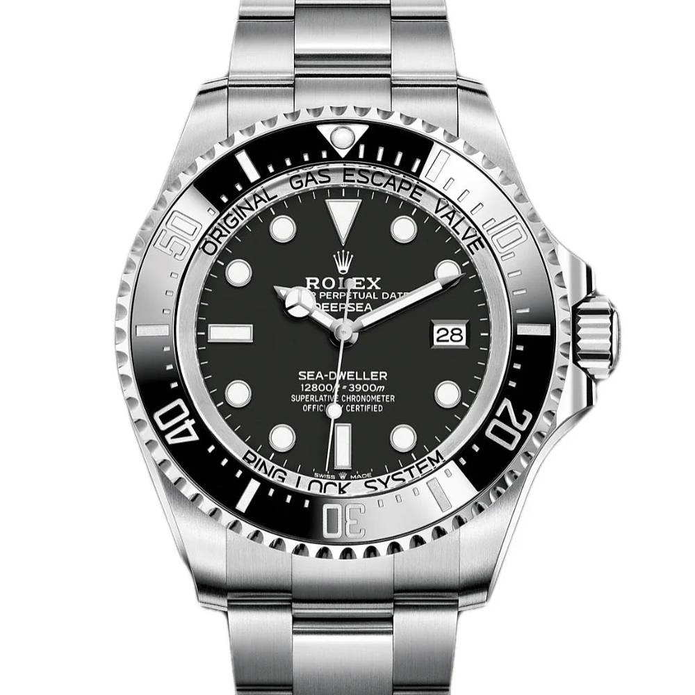 Rolex Deepsea / Sea Dweller 44mm - Ref: 136660-0004 - Black Dial & Ceramic Bezel, Stainless Steel Oyster Bracelet Watch