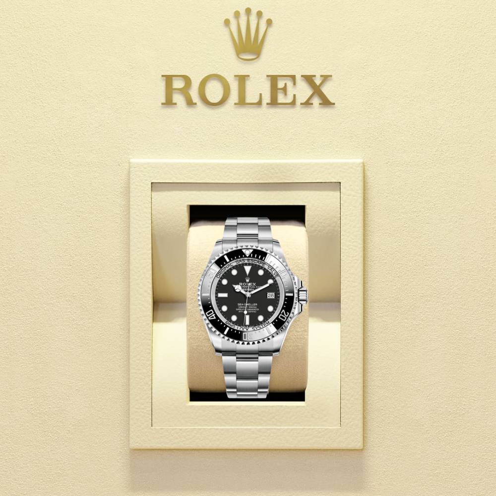 Rolex Deepsea / Sea Dweller 44mm - Ref: 136660-0004 - Black Dial & Ceramic Bezel, Stainless Steel Oyster Bracelet Watch