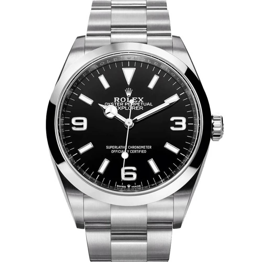 Rolex Explorer 36mm - Ref: 124270-0001 - Black Index & Arabic Numerals Dial, Stainless Steel Oyster Bracelet Watch