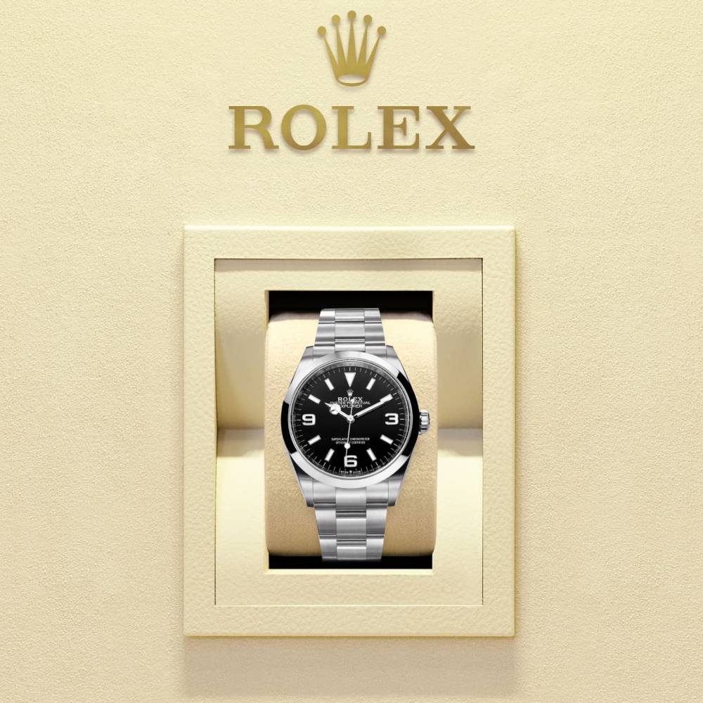 Rolex Explorer 36mm - Ref: 124270-0001 - Black Index & Arabic Numerals Dial, Stainless Steel Oyster Bracelet Watch