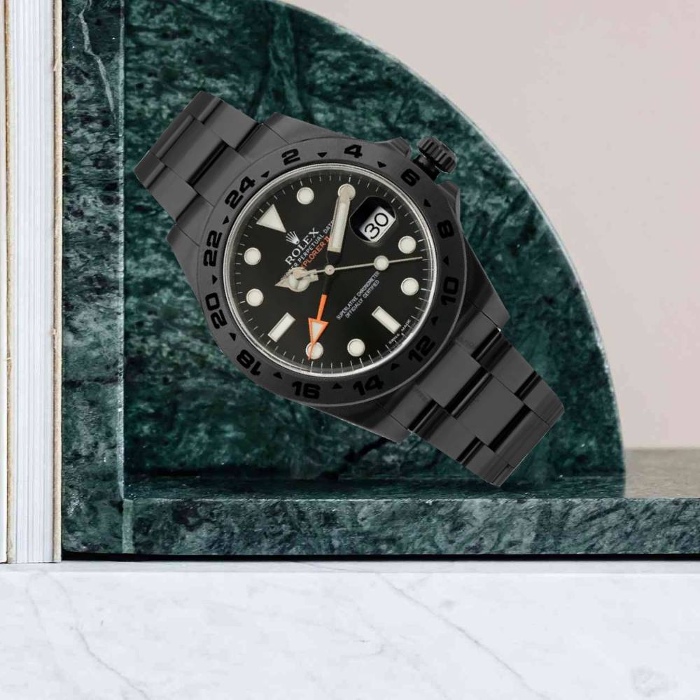 Rolex Explorer II 42mm - Ref: 216570-0002-PVD - Black Dial, Black PVD Stainless Steel Oyster Bracelet Watch