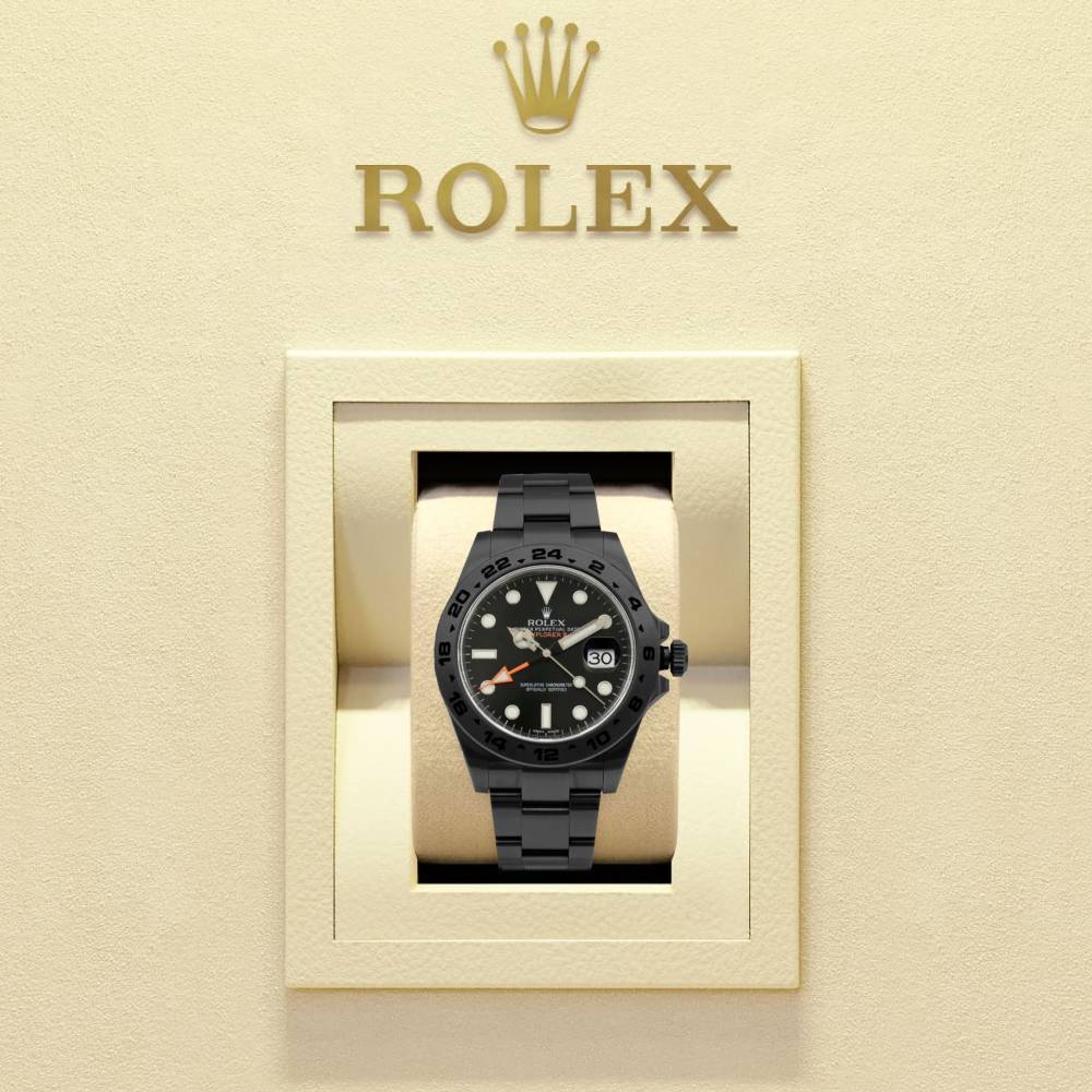 Rolex Explorer II 42mm - Ref: 216570-0002-PVD - Black Dial, Black PVD Stainless Steel Oyster Bracelet Watch