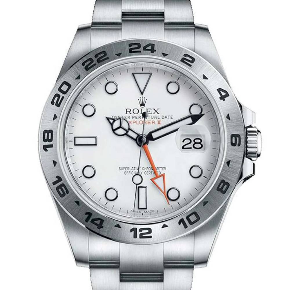 Rolex Explorer II "Polar" 42mm - Ref: 216570-0001 - White Dial, Stainless Steel Oyster Bracelet Women's Watch