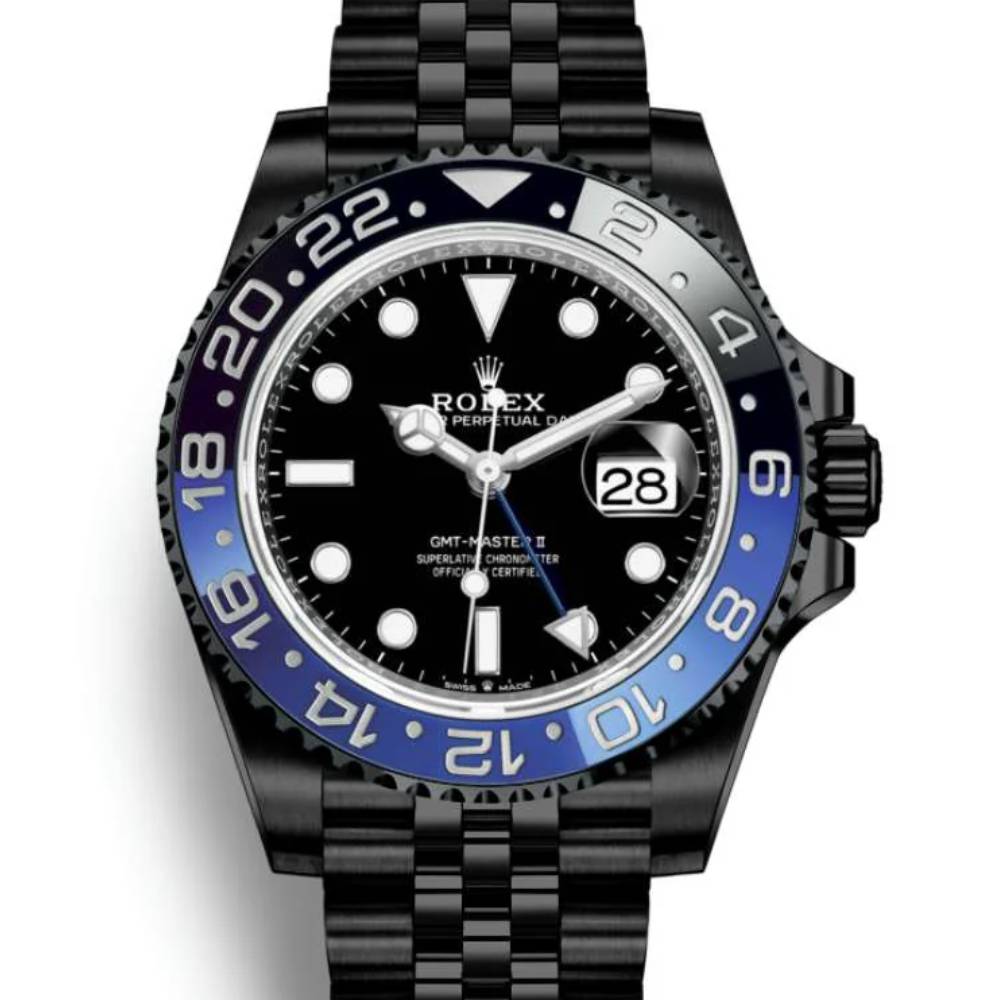 Rolex GMT-Master II "Batgirl" 40mm - Ref: 126710blnr-0002 - Black Dial, Blue & Black Bezel, PVD Stainless Steel Jubilee Bracelet