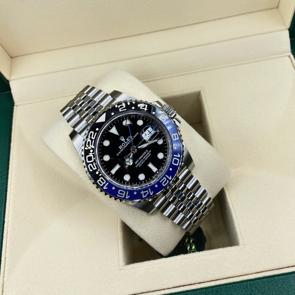 Rolex GMT-Master II Batman Batgirl 40 mm | Stainless Steel Jubilee bracelet | Black dial Blue & Black bezel | Men's Watch 126710blnr-0002