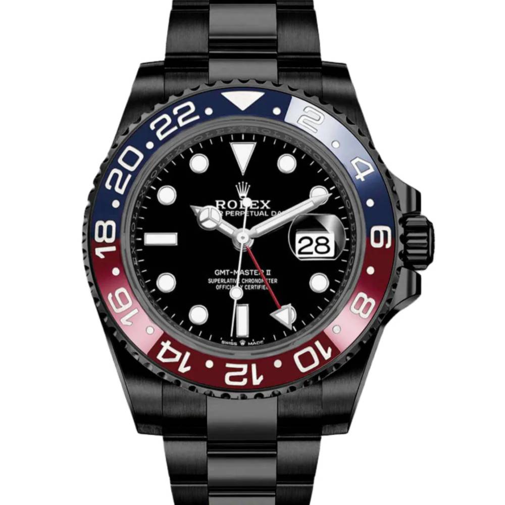 Rolex GMT-Master II "Pepsi" 40mm - Ref: 126710blro-0002 - Black Dial, Red & Blue Bezel, PVD Stainless Steel Oyster Bracelet