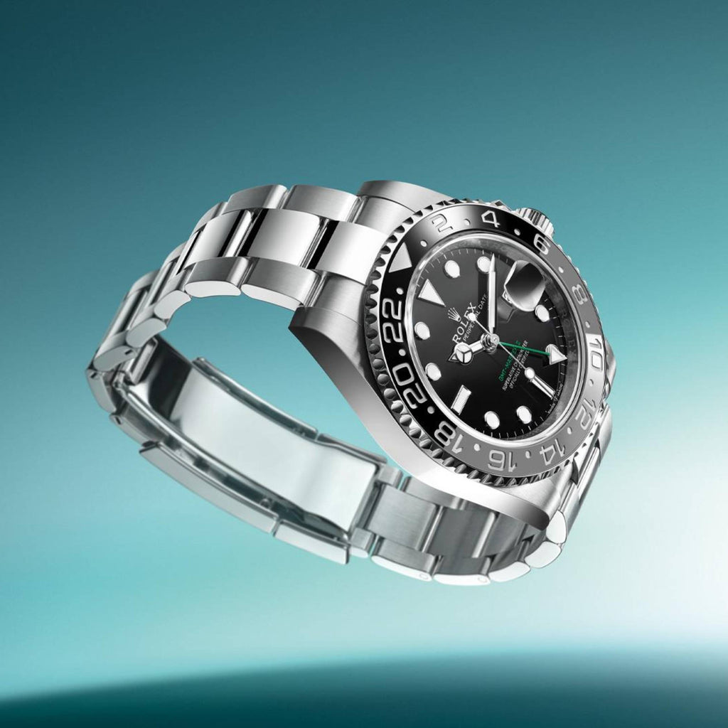 Rolex GMT-Master ll 40 mm | Stainless Steel Oyster Bracelet | Black dial Ceramic bezel | Men's Watch 126710GRNR-0004