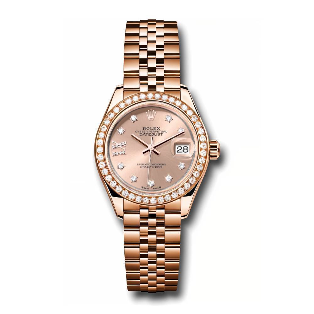 Rolex Lady Datejust 28mm - Ref: 279135rbr rs9dix8dj 1 - Rose Dial, 18K Rose Gold Jubilee Bracelet Women's Watch