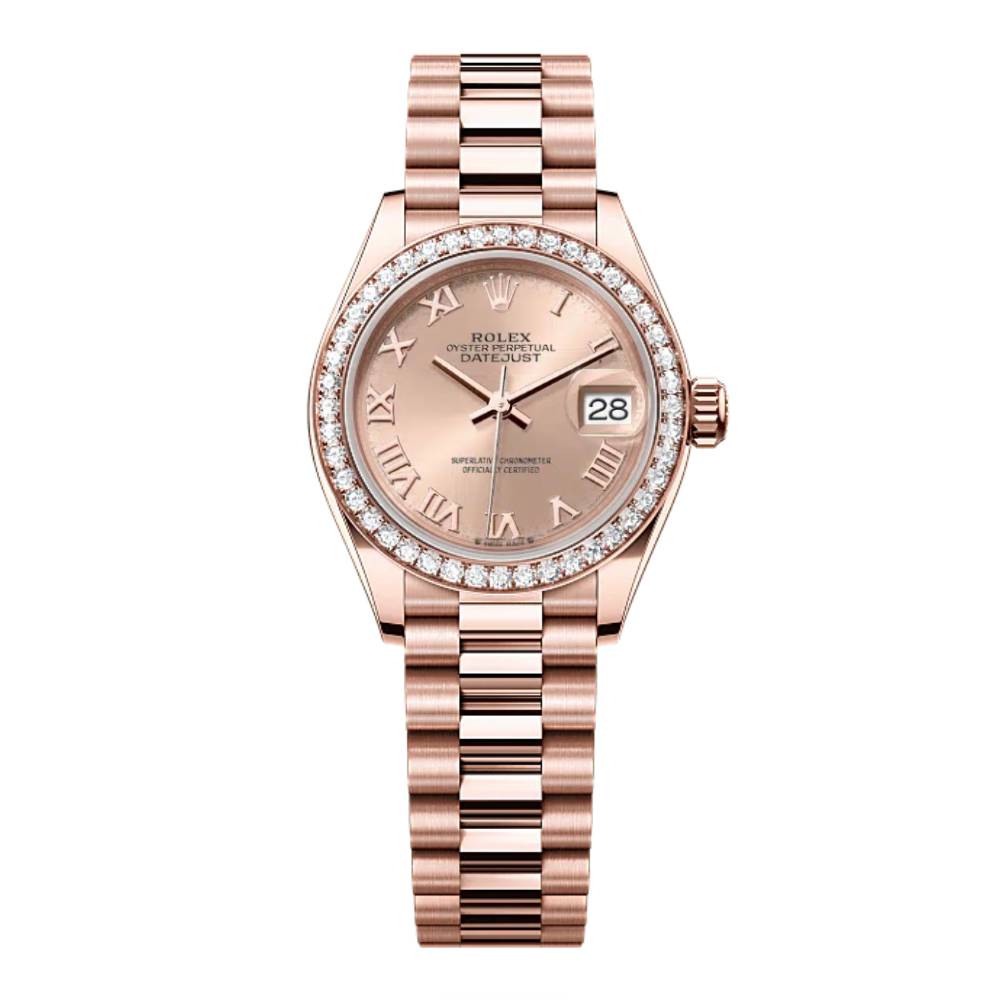 Rolex Lady Datejust 28mm - Ref: 279135rbr rsrp - Rose Dial, 18K Rose Gold Oyster Bracelet Women's Watch