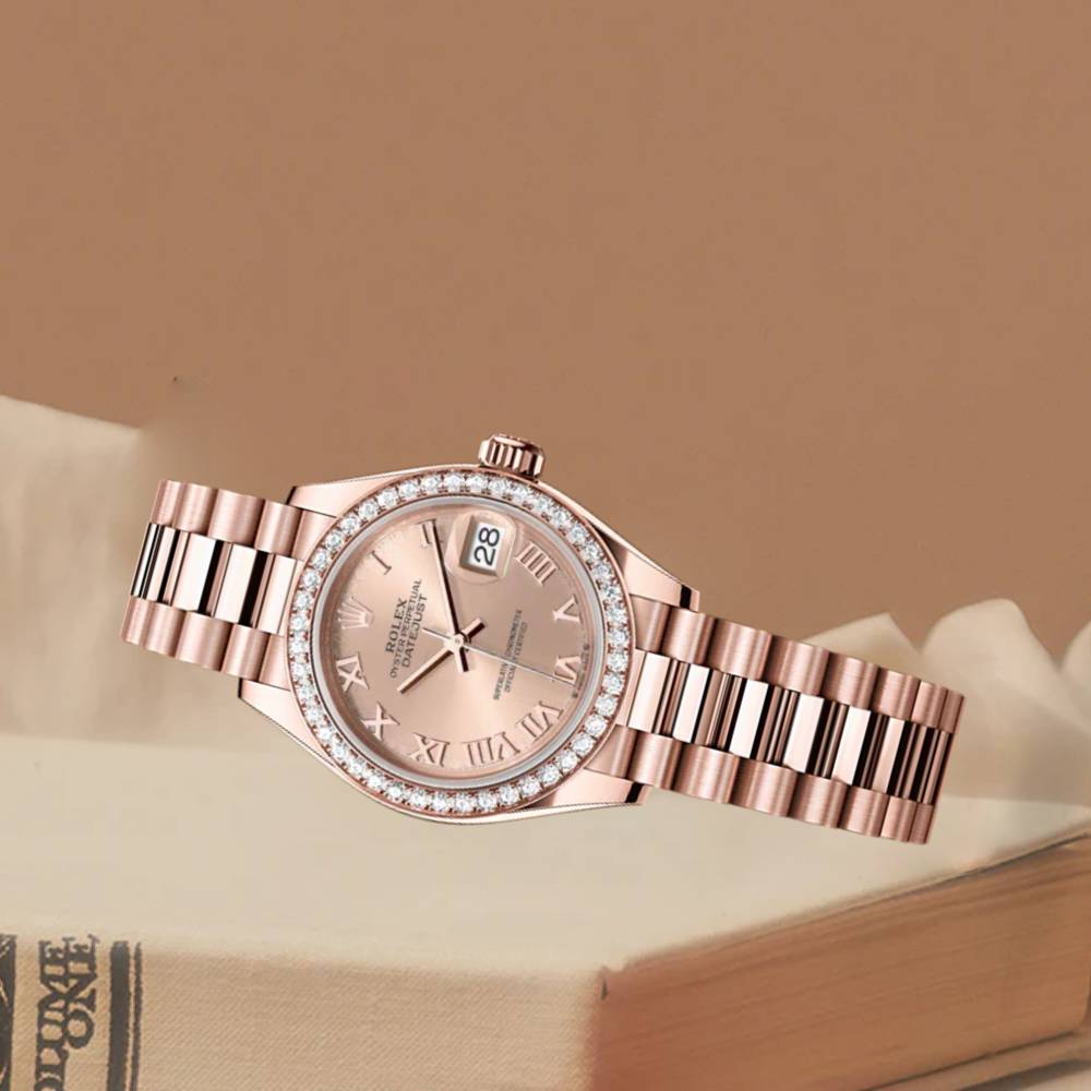 Rolex Lady Datejust 28mm - Ref: 279135rbr rsrp - Rose Dial, 18K Rose Gold Oyster Bracelet Women's Watch