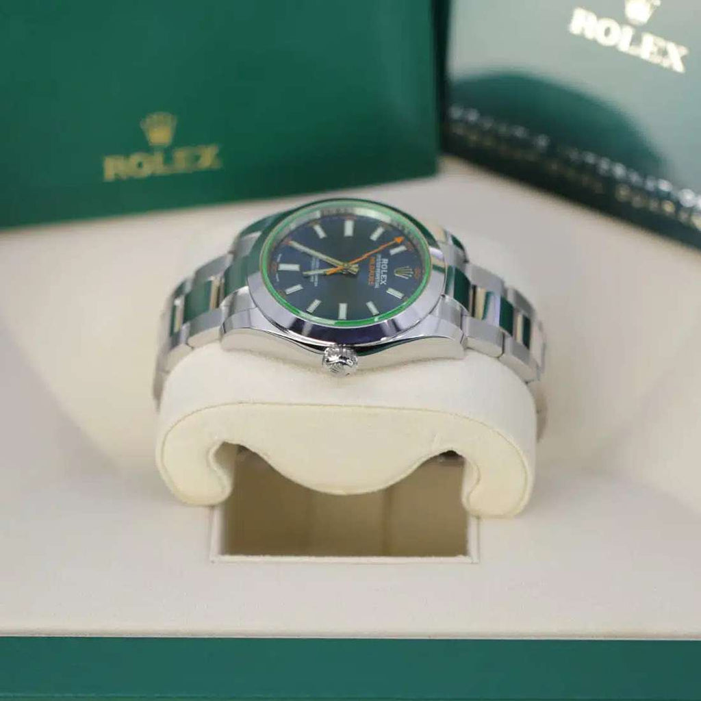 Rolex Milgauss 40 mm | Stainless Steel Oyster bracelet | Blue dial Smooth bezel | Men's Watch 116400gv-0002