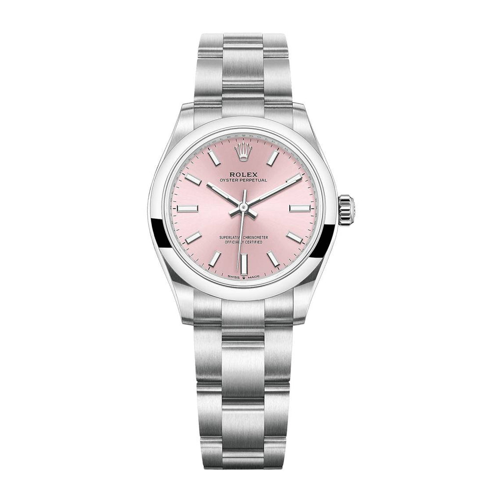 Rolex Oyster Perpetual 31mm | Stainless steel bracelet | Pink dial Smooth bezel | Ladies Watch 277200-0004