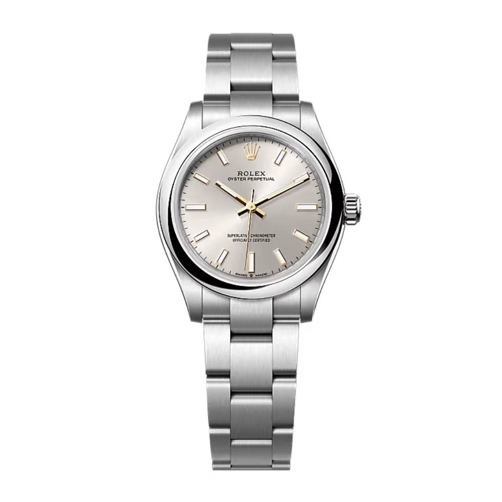 Rolex Oyster Perpetual 31mm - Ref: 277200-0001 - Silver Stick Dial, Stainless Steel Oyster Bracelet Watch