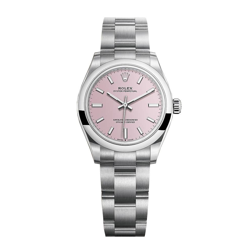 Rolex Oyster Perpetual 31mm - Ref: 277200-0009 - Candy Pink Stick Dial, Stainless Steel Oyster Bracelet Watch