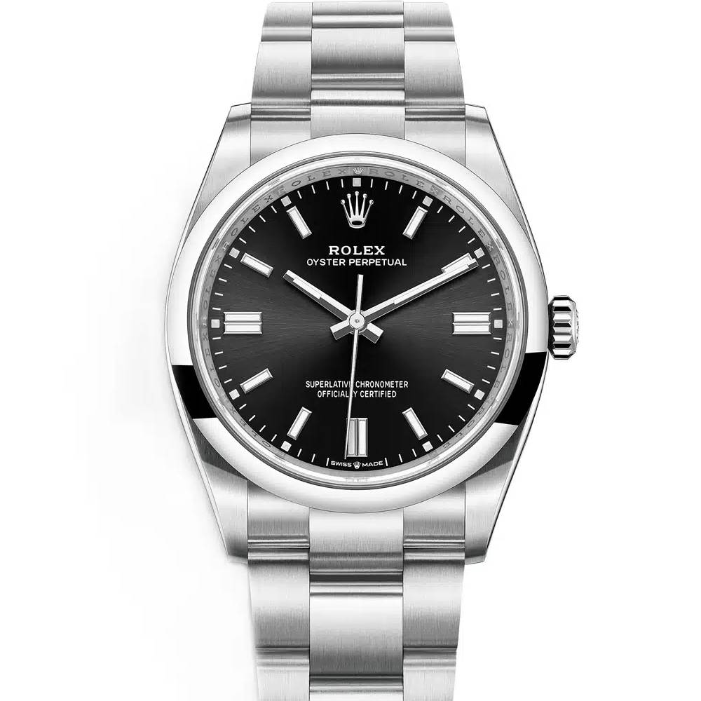 Rolex Oyster Perpetual 36mm - Ref: 126000-0002 - Black Stick Dial, Stainless Steel Oyster Bracelet Watch