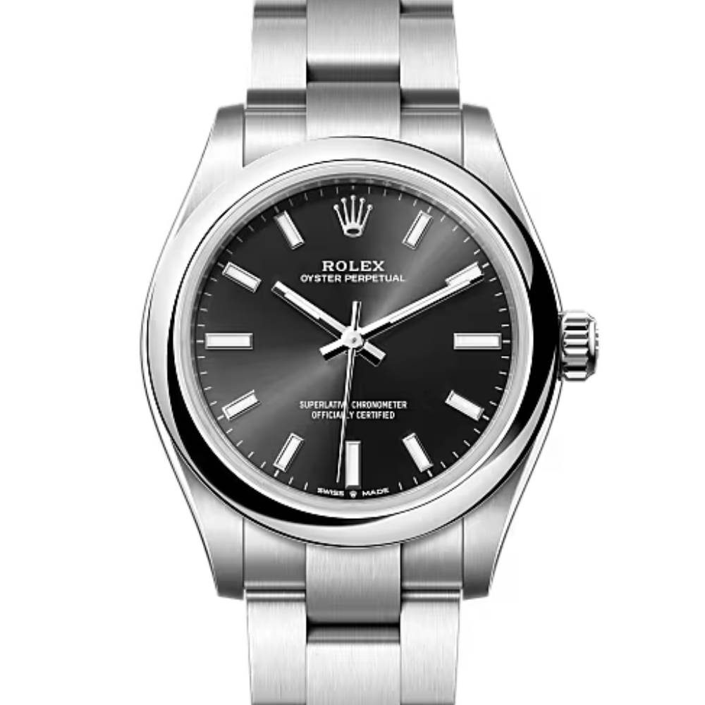 Rolex Oyster Perpetual 31mm - Ref: 277200-0002 - Black Stick Dial, Stainless Steel Oyster Bracelet Watch