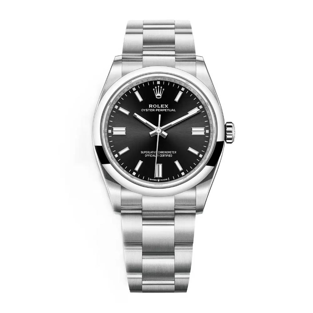 Rolex Oyster Perpetual 36mm - Ref: 126000-0002 - Black Stick Dial, Stainless Steel Oyster Bracelet Watch