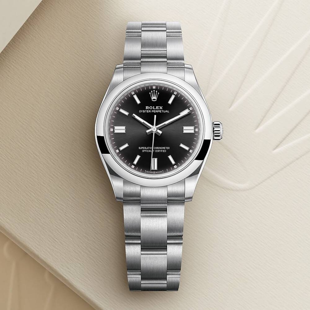 Rolex Oyster Perpetual 36mm - Ref: 126000-0002 - Black Stick Dial, Stainless Steel Oyster Bracelet Watch