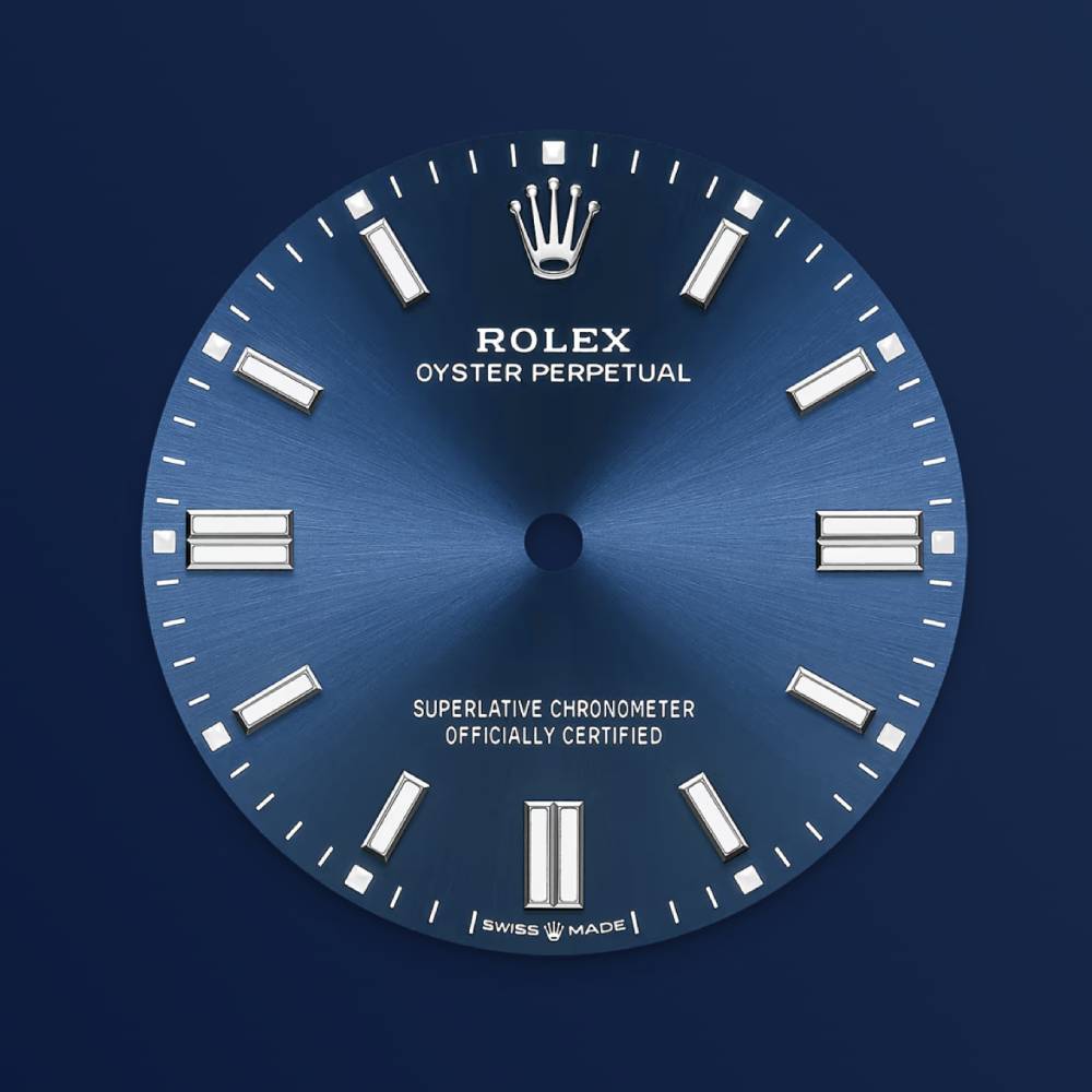 Rolex Oyster Perpetual 36mm - Ref: 126000-0003 - Bright Blue Stick Dial, Stainless Steel Oyster Bracelet Watch