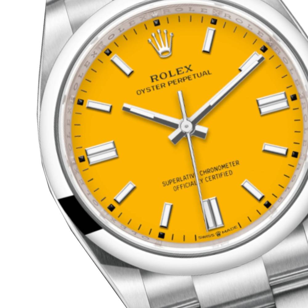 Rolex Oyster Perpetual 36mm - Ref: 126000-0004 - Yellow Stick Dial, Stainless Steel Oyster Bracelet Watch