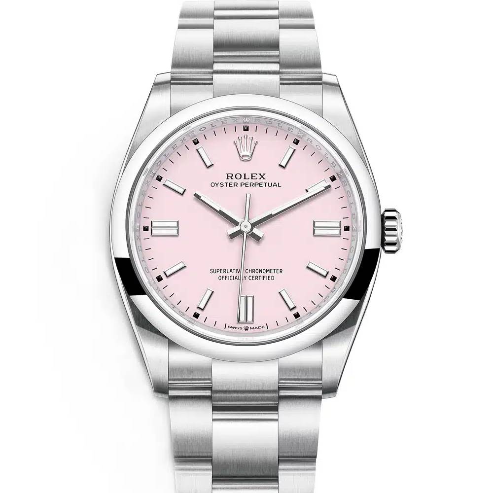 Rolex Oyster Perpetual 36mm - Ref: 126000-0008 - Candy Pink Stick Dial, Stainless Steel Oyster Bracelet Watch