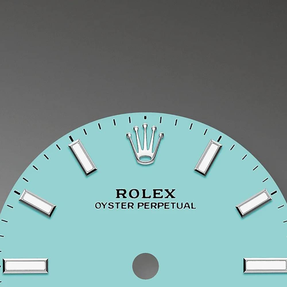 Rolex Oyster Perpetual "Tiffany" 31mm - Ref: 277200-0007 - Turquoise Blue Stick Dial, Stainless Steel Oyster Bracelet Watch