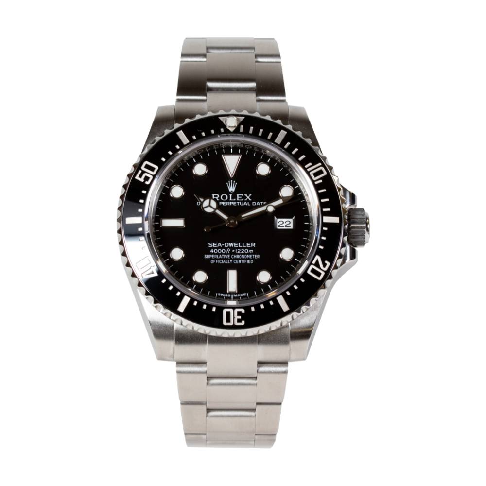 Rolex Sea Dweller 4000 Black Dial Oyster Bracelet Stainless Steel Mens 116600