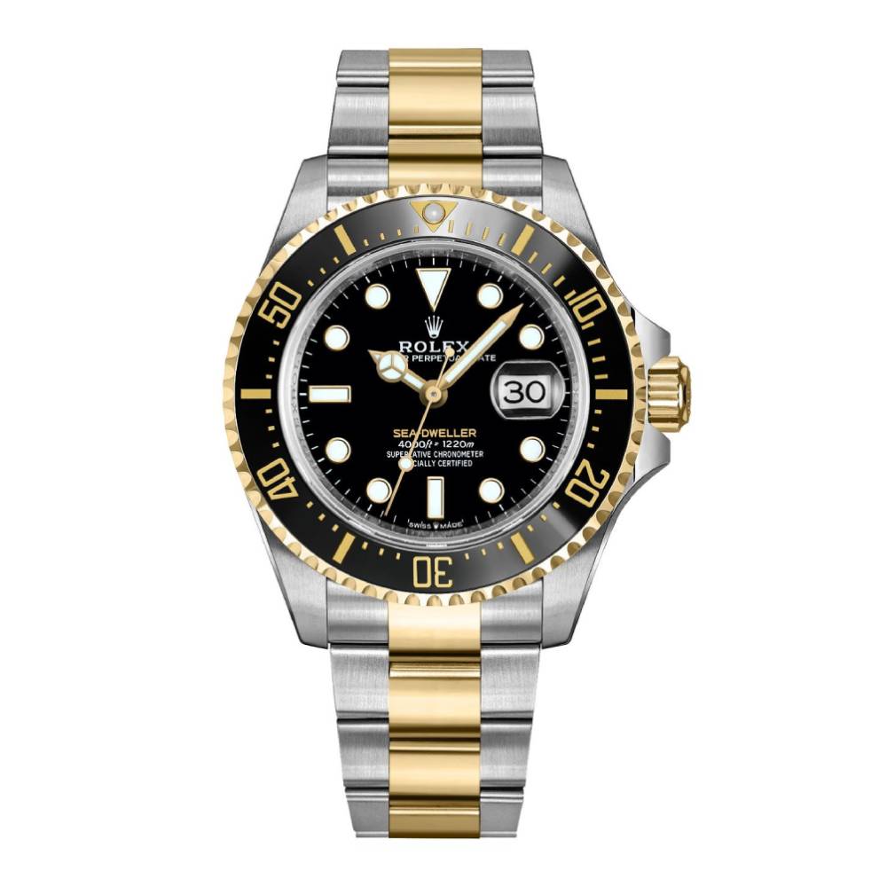 Rolex Sea Dweller 43mm - Ref: 126603-0001 - Black Dial, Two Tone Stainless Steel & 18K Yellow Gold Oyster Bracelet Watch