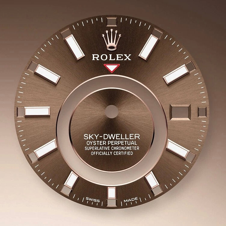 Rolex Sky-Dweller 42 mm | 18k Everose gold Oyster bracelet | Chocolate dial | Men's Watch 326935-0006