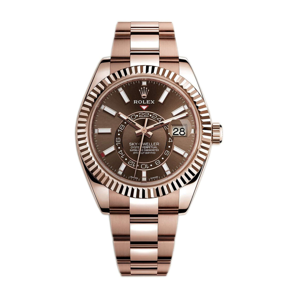 Rolex Sky-Dweller 42 mm | 18k Everose gold Oyster bracelet | Chocolate dial | Men's Watch 326935-0006