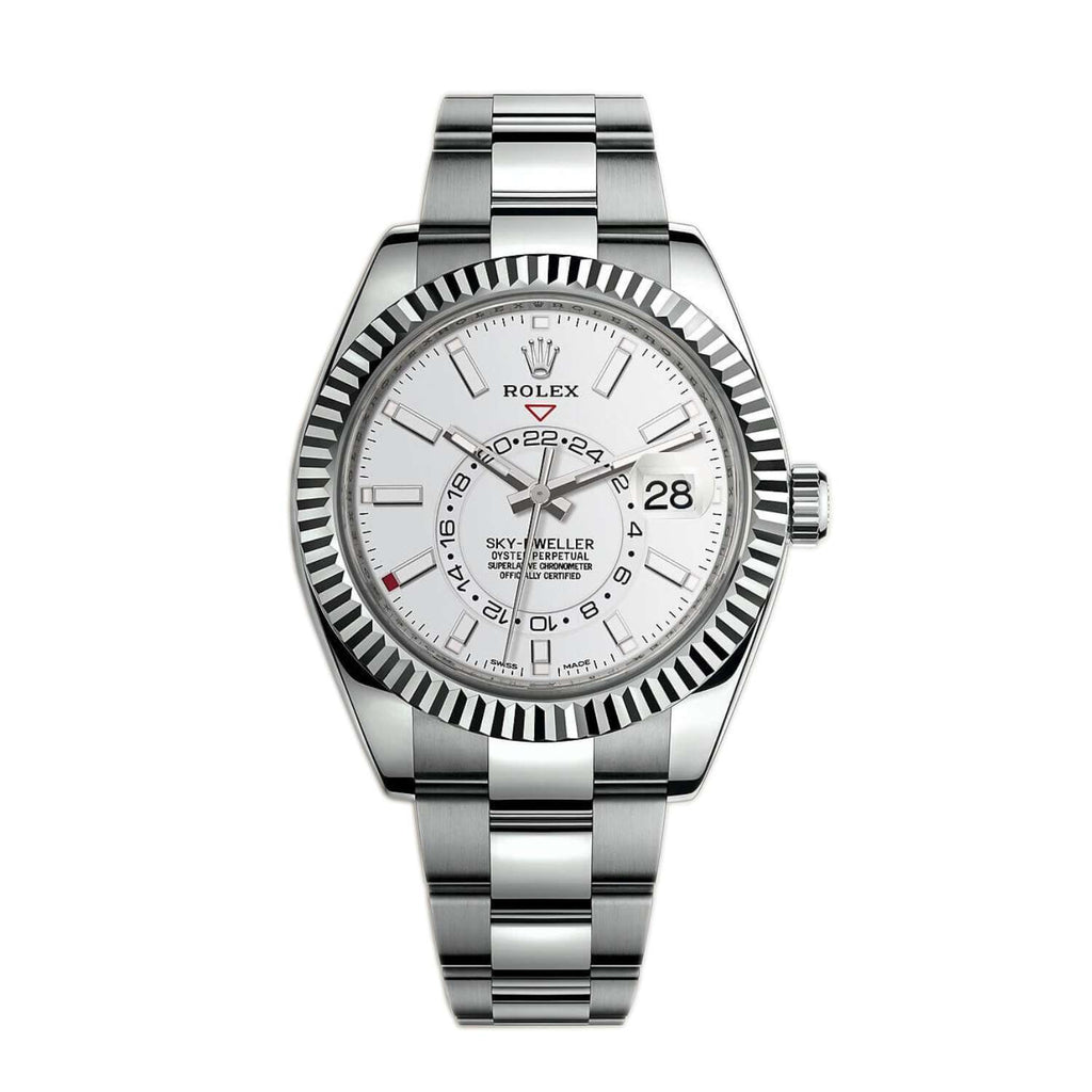 Rolex Sky-Dweller Automatic Men's 18kt White Gold White Dial Oyster Watch 326934-0001