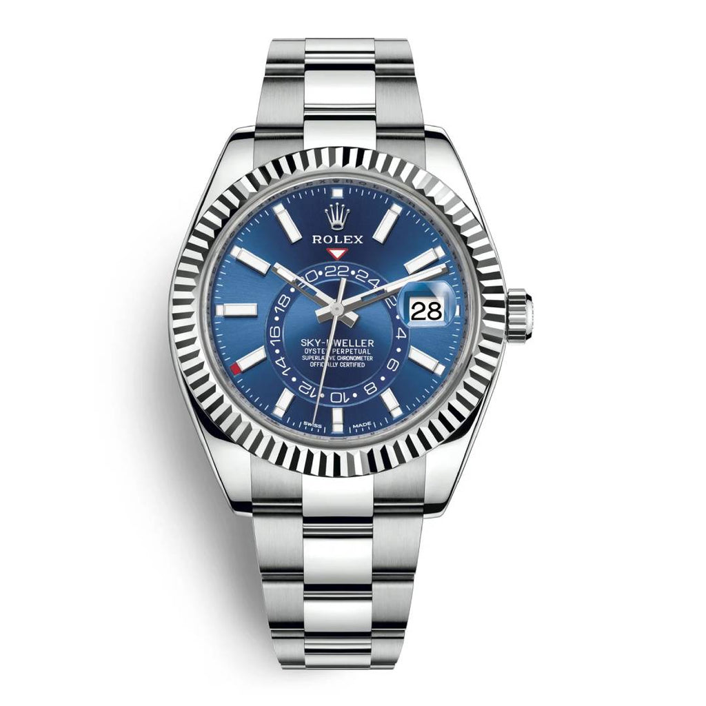 Rolex Sky-Dweller Automatic Men's 18kt White Gold Blue Dial Oyster Watch 326934-0003