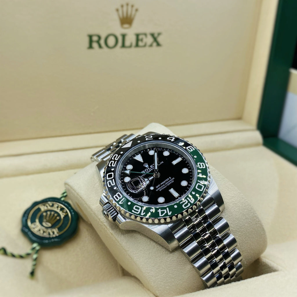 Rolex Sprite GMT-Master II With A Green And Black Bezel Ref. # 126720VTNR Jubilee Bracelet Men's Watch