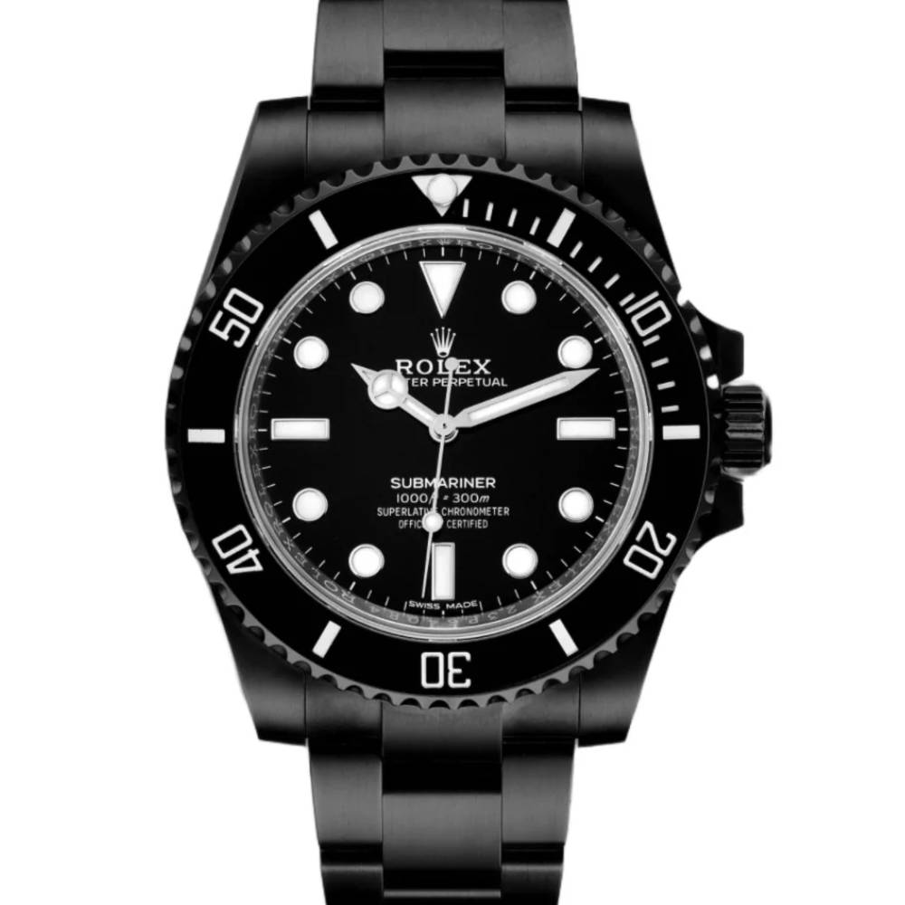 Rolex Submariner 40mm - Ref: 114060-0002 (PVD) - Black Dial, Black PVD Stainless Steel Oyster Bracelet Watch