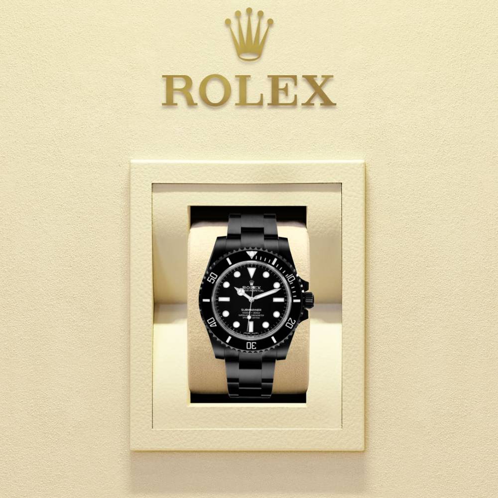 Rolex Submariner 40mm - Ref: 114060-0002 (PVD) - Black Dial, Black PVD Stainless Steel Oyster Bracelet Watch