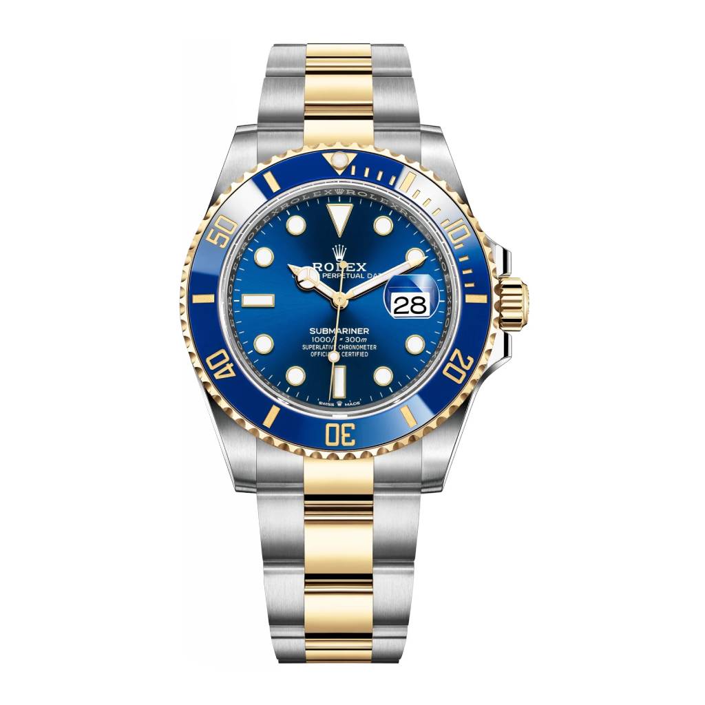 Rolex Submariner 41 mm | Two-Tone 18k Yellow Gold and Stainless Steel Oyster bracelet | Royal Blue dial Blue bezel | 18k Yellow Gold and Stainless Steel Case Men's Watch 126613lb-0002