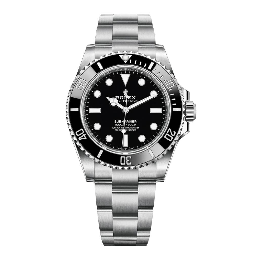 Rolex Submariner 41 mm | Stainless Steel Oyster bracelet | Black dial Black bezel | Men's Watch 124060-0001