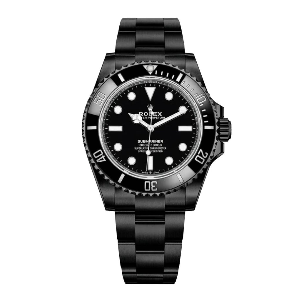 Rolex Submariner 41mm | Black DLC Stainless steel bracelet | Black dial | Men's Watch 124060-0001 (PVD)