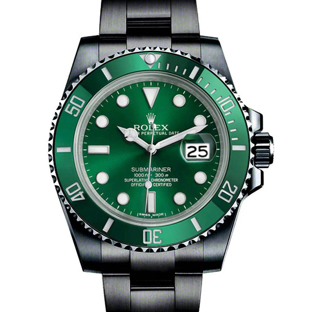 Rolex Submariner Date 40mm - Ref: 116610lv-0002 (PVD) - Green Dial, Black PVD Stainless Steel Oyster Bracelet Watch