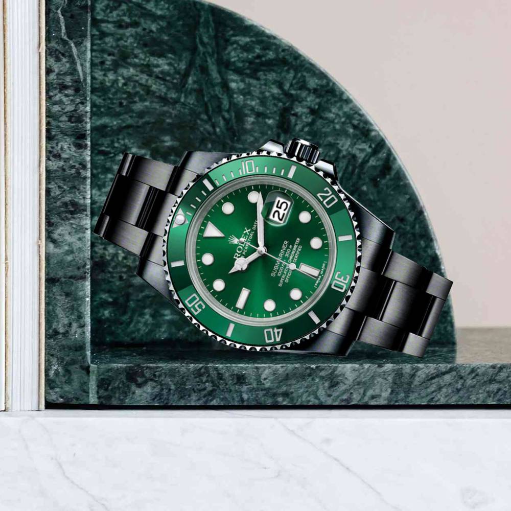 Rolex Submariner Date 40mm - Ref: 116610lv-0002 (PVD) - Green Dial, Black PVD Stainless Steel Oyster Bracelet Watch