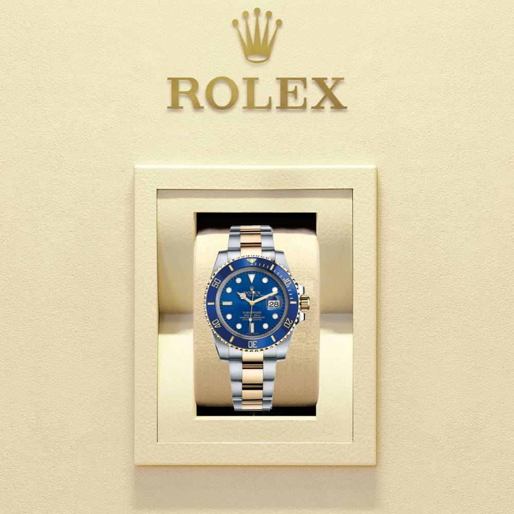 Rolex Submariner Date 40mm - Ref: 116613LB - Blue Dial, Two Tone Stainless Steel & 18K Yellow Gold Oyster Bracelet Watch