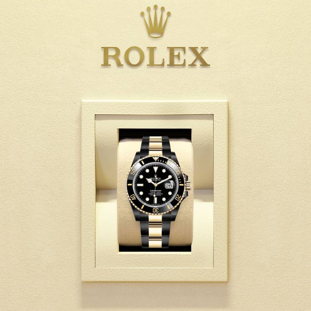 Rolex Submariner Date 41mm | Two-Tone Black PVD Stainless steel & 18k Yellow Gold bracelet | Black dial | Men's Watch 126613ln-0002 (PVD)