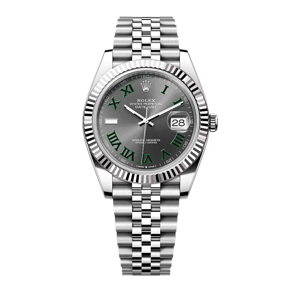 Rolex Datejust Wimbledon 41mm - Ref: 126334-0022 - Slate Grey Dial, Stainless Steel Jubilee Bracelet Men's Watch